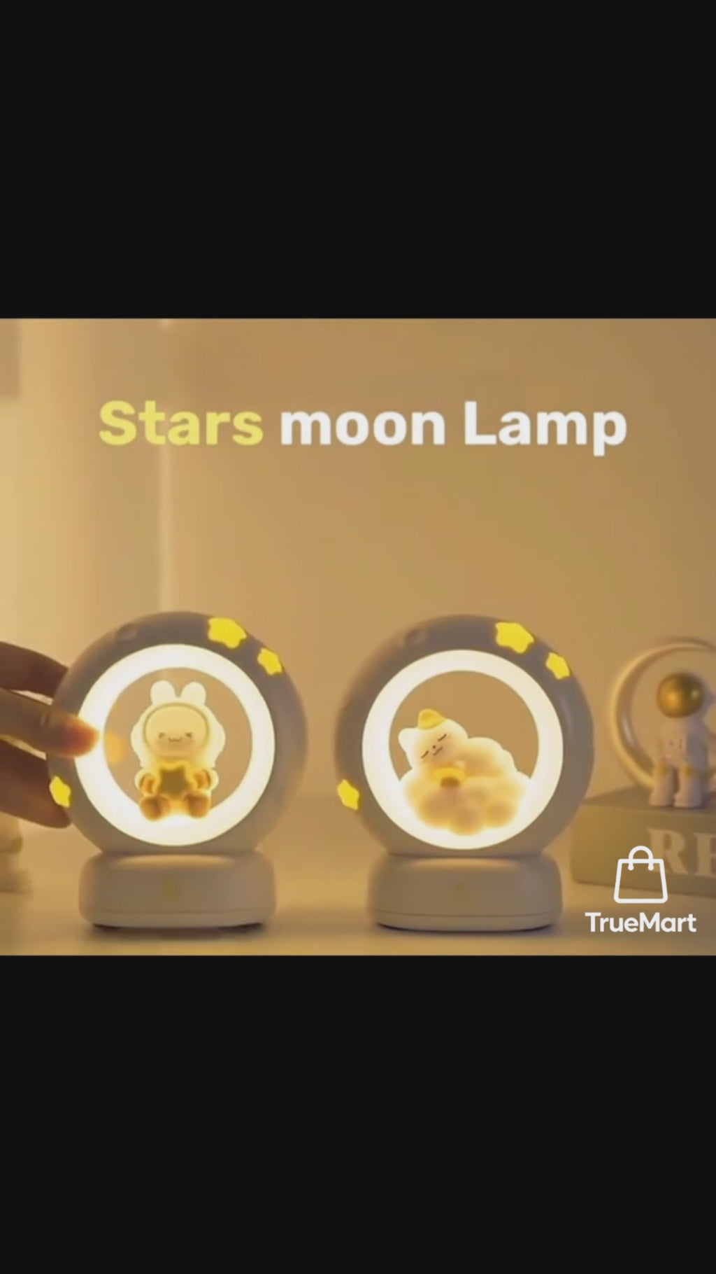 MoonGlow Stars Moon Night Lamp - Touch & 3 Modes