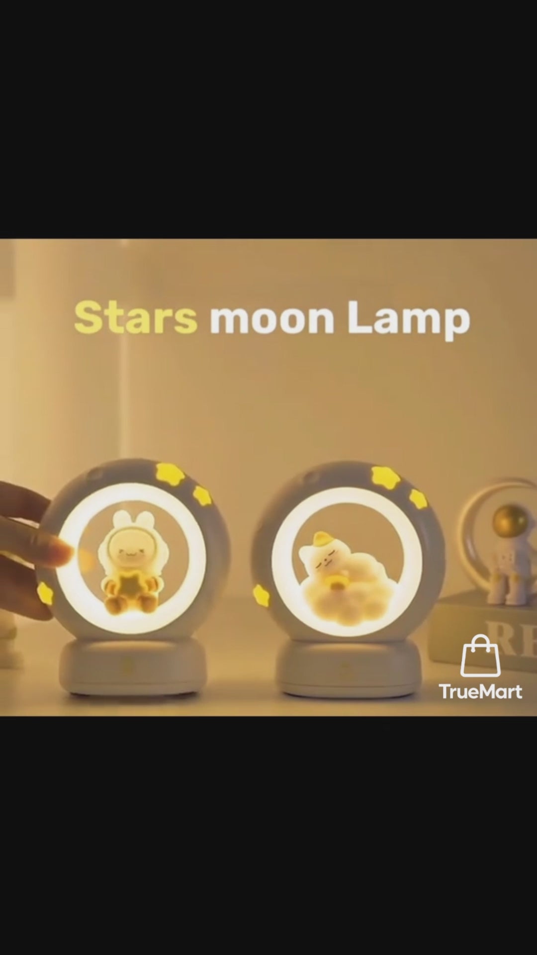 MoonGlow Stars Moon Night Lamp - Touch & 3 Modes